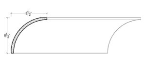 2D View of Plaster Cove Moulding – DC508-628B 2D View image of Plaster Cove Moulding – DC508-628B