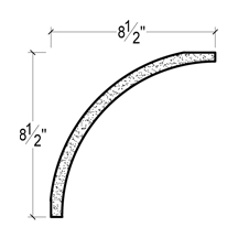 Side View of Plaster Cove Moulding – DC508-628B Side View image of Plaster Cove Moulding – DC508-628B