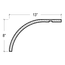 Side View image of Plaster Crown Moulding- DC508-843