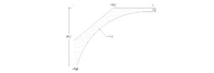 Side View of Plaster Cove Moulding – DC509-121G Side View image of Plaster Cove Moulding – DC509-121G