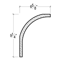 Side View of Plaster Cove Moulding – DC509-270 Side View image of Plaster Cove Moulding – DC509-270