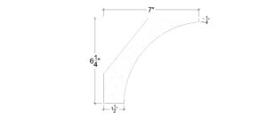 Side View image of Plaster Cove Moulding – DC506-121E
