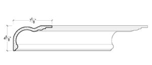 2D View of Plaster Crown Moulding – DC504-497 2D View image of Plaster Crown Moulding – DC504-497
