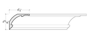 2D View image of Plaster Crown Moulding – DC504-861