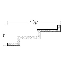 Side View image of Plaster Crown Moulding – DC506-275C