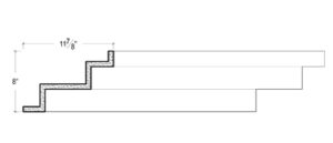 2D View of Plaster Crown Moulding – DC508-275 2D View image of Plaster Crown Moulding – DC508-275