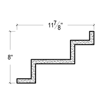 Side View of Plaster Crown Moulding – DC508-275 Side View image of Plaster Crown Moulding – DC508-275