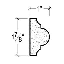 Side View image of Plaster Panel Moulding – DC402-833