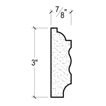 Side View image of Plaster Panel Moulding – DC403-818