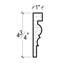Side View image of Plaster Panel Moulding – DC404-858
