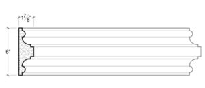2D View image of Plaster Panel Moulding – DC406-825