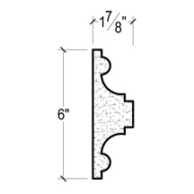 Side View image of Plaster Panel Moulding – DC406-825