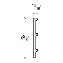 Side View image of Plaster Panel Moulding – DC407-806