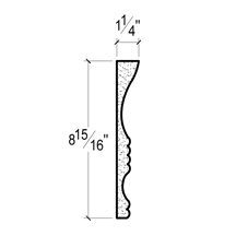 Side View image of Plaster Panel Moulding – DC409-842