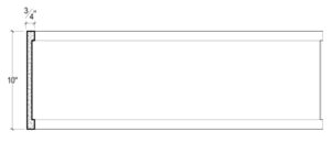 2D View image of Plaster Panel Moulding – DC410-800