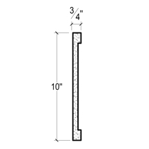 Side View image of Plaster Panel Moulding – DC410-800