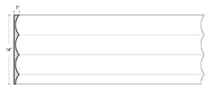 2D View image of Plaster Panel Moulding – DC411-549