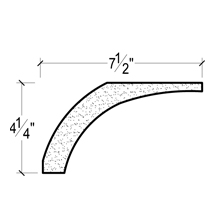 Side View of Plaster Cove Moulding – DC504-270C Side View image of Plaster Cove Moulding – DC504-270C