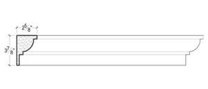 2D View image of Plaster Crown Moulding – DC504-578