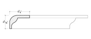 2D View image of Plaster Crown Moulding – DC504-734B