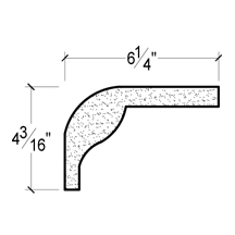 Side View image of Plaster Crown Moulding – DC504-734B