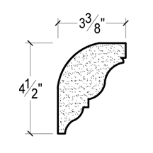 Side View image of Plaster Crown Moulding – DC504-801B