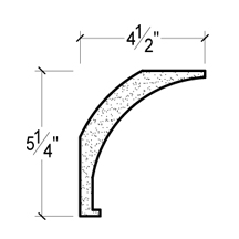 2D View of Plaster Crown Moulding – DC505-878 2D View image of Plaster Crown Moulding – DC505-878