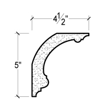 Side View image of Plaster Crown Moulding – DC505-887