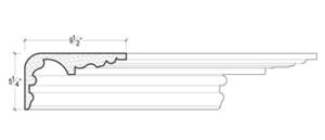 2D View image of Plaster Crown Moulding – DC505-889