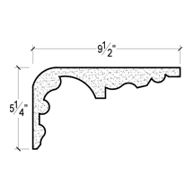 Side View image of Plaster Crown Moulding – DC505-889