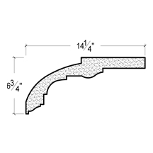 Side View of Plaster Crown Moulding – DC506-884 Side View image of Plaster Crown Moulding – DC506-884