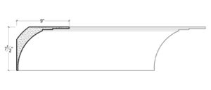 2D View image of Plaster Crown Moulding – DC507-174C
