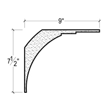 Side View image of Plaster Crown Moulding – DC507-174C