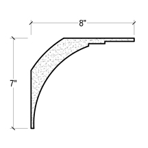 Side View of Plaster Crown Moulding – DC507-174D Side View image of Plaster Crown Moulding – DC507-174D