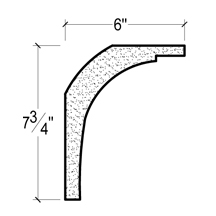 Side View image of Plaster Crown Moulding – DC507-174E