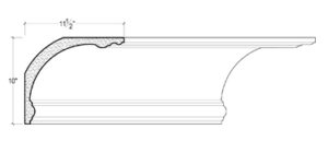 2D View image of Plaster Crown Moulding – DC510-886