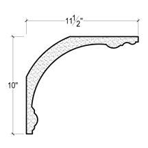 Side View image of Plaster Crown Moulding – DC510-886