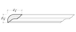 2D View image of Plaster Crown Moulding – DC502-885