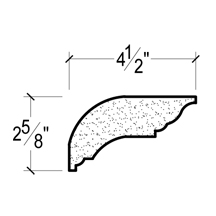 Side View image of Plaster Crown Moulding – DC502-885