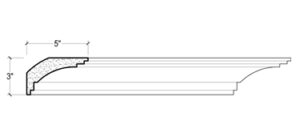 2D View of Plaster Crown Moulding – DC503-010 2D View image of Plaster Crown Moulding – DC503-010