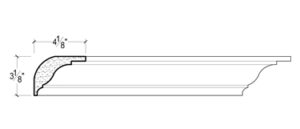 2D View of Plaster Crown Moulding – DC503-302 2D View image of Plaster Crown Moulding – DC503-302